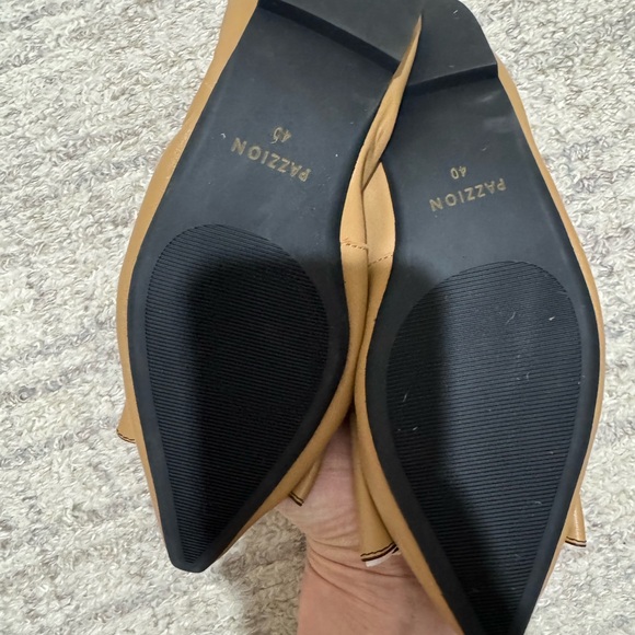 Pazzion Elegant Tan Bow Flats - Picture 3 of 4